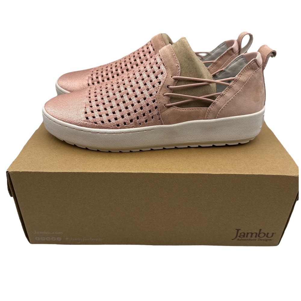 Jambu Erin Too Women's‎ Size 9M Blush Pink Woven Slip On Sneakers Casual Shoes